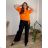 Tunic with pendant short sleeve women's oversized (54/56/58 ONE SIZE) ITALIAN FASHION IM425031