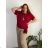 Tunic with pendant short sleeve women's oversized (54/56/58 ONE SIZE) ITALIAN FASHION IM425031