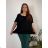 Tunic Blouse Short Sleeve Women's Plus Size (XL/2XL/3XL ONE SIZE) ITALIAN FASHION IM424128