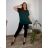 Elegant trousers with belt for women (S/M/L ONE SIZE) ITALIAN FASHION IM425057  dark emerald