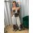 Long Jumpsuit with Pendant 3/4 Long Sleeve Women's Plus Size (50-58) ITALIAN FASHION IMWEC24016