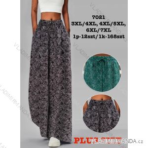 Women's long summer trousers, oversized (3XL/4XL - 4XL/5XL - 6XL/7XL) MIE257021