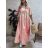 Women's short sleeve summer casual dress (S/M/L ONE SIZE) ITALIAN FASHION IMWGB25022