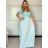 Women's Oversized Knitted Long Sleeve Sweater (S/M ONE SIZE) ITALIAN FASHION IMSN2416125 -   Light blue -   S / M / L