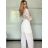 Women's Light Knitted Long Sleeve Sweater (L/XL ONE SIZE) ITALIAN FASHION IM723GALA -   white -   S / M / L