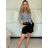 Kraťasy šortky s páskem dámské (S/M ONE SIZE) ITALSKÁ MÓDA IM724045 -   black -   S / M