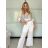 Women's Light Knitted Long Sleeve Sweater (L/XL ONE SIZE) ITALIAN FASHION IM723GALA -   Light blue -   S / M / L