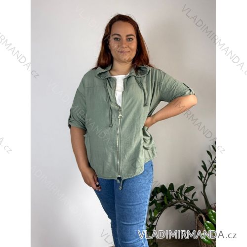 Women's Oversized Knitted Long Sleeve Sweater (S/M ONE SIZE) ITALIAN FASHION IMSN2416125