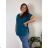 Denim short summer dress straps women (uni s / l) ITALIAN FASHION IM720103 XL/2XL dark green