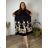 Women's Oversized Knitted Long Sleeve Sweater (S/M ONE SIZE) ITALIAN FASHION IMSN2416125