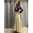 Blouse Shirt Long Floral Sleeveless Ladies (UNI S-M) ITALIAN FASHION IMW20A0-17 S / M dark blue