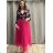 Women's long tulle skirt (S/M/L ONE SIZE) ITALIAN FASHION IMC23061/DUR dark. pink
