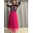 Women's long tulle skirt (S/M/L ONE SIZE) ITALIAN FASHION IMC23061/DUR dark. pink