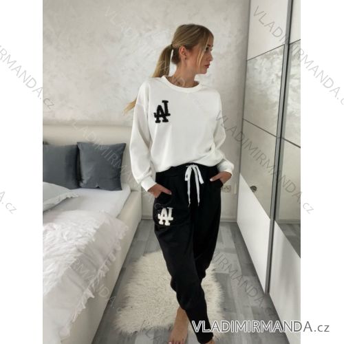 Set of long-sleeved sweatshirt and long women's sweatpants (S/M/L ONE SIZE) ITALIAN FASHION IMD25037