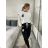 Short summer dress short sleeve women's oversized (40/42/44 ONE SIZE) ITALIAN FASHION IMD25022 -   black -   S / M / L