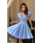 Women's Plus Size (42-46) Long Elegant Party Sleeveless Dress POLISH FASHION PMLBC23265-10 -   Light blue -   36