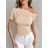 Women's summer top (UNI S / M) ITALIAN FASHION IMM20396 beige XS/S/M