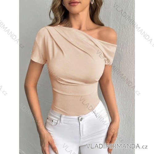Women's summer top (UNI S / M) ITALIAN FASHION IMM20396 beige XS/S/M