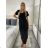 Women's Oversized Knitted Long Sleeve Sweater (S/M ONE SIZE) ITALIAN FASHION IMSN2416125 -   black -   S / M / L