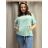 Women's Oversized Knitted Long Sleeve Sweater (S/M ONE SIZE) ITALIAN FASHION IMSN2416125 46/48/50 light mint