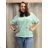 Women's Oversized Knitted Long Sleeve Sweater (S/M ONE SIZE) ITALIAN FASHION IMSN2416125 46/48/50 light mint