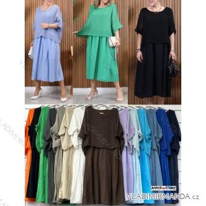 Women's Long Chiffon Short Sleeve Dress (S/M ONE SIZE) ITALIAN FASHION IMWGM23456