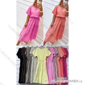 Women's short sleeve summer casual dress (S/M/L ONE SIZE) ITALIAN FASHION IMWGB25022