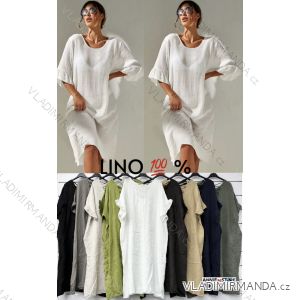 Women's short sleeve summer casual dress (S/M/L ONE SIZE) ITALIAN FASHION IMWGB25022