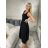 Women's Oversized Knitted Long Sleeve Sweater (S/M ONE SIZE) ITALIAN FASHION IMSN2416125 XS/S/M black