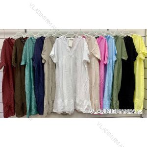 Women's long sleeve cotton tunic (S/M/L ONE SIZE) ITALIAN FASHION IMWCP25041