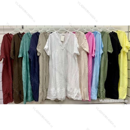 Women's long sleeve cotton tunic (S/M/L ONE SIZE) ITALIAN FASHION IMWCP25041