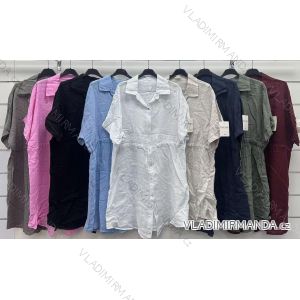 Women's long sleeve cotton tunic (S/M/L ONE SIZE) ITALIAN FASHION IMWCP25041