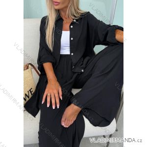 Šaty elegantní košilové dlouhý rukáv dámské (S/M ONE SIZE) ITALSKÁ MÓDA IMWY21734