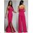 Women's Long Chiffon Short Sleeve Dress (S/M ONE SIZE) ITALIAN FASHION IMWGS231048
