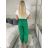 Women's Long Summer Pants with Belt (S/M ONE SIZE) ITALIAN FASHION IMD24080 S / M / L green