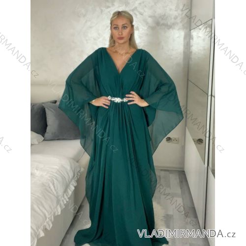 Long elegant short sleeve women's dress (S/M/L ONE SIZE) ITALIAN FASHION IMPSH2550410