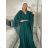 Long elegant short sleeve women's dress (S/M/L ONE SIZE) ITALIAN FASHION IMPSH2550410 M / L wine