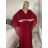 Long elegant short sleeve women's dress (S/M/L ONE SIZE) ITALIAN FASHION IMPSH2550410 M / L wine