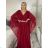 Long elegant short sleeve women's dress (S/M/L ONE SIZE) ITALIAN FASHION IMPSH2550410 M / L wine