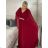 Long elegant short sleeve women's dress (S/M/L ONE SIZE) ITALIAN FASHION IMPSH2550410 M / L wine