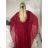 Long elegant short sleeve women's dress (S/M/L ONE SIZE) ITALIAN FASHION IMPSH2550410 M / L wine