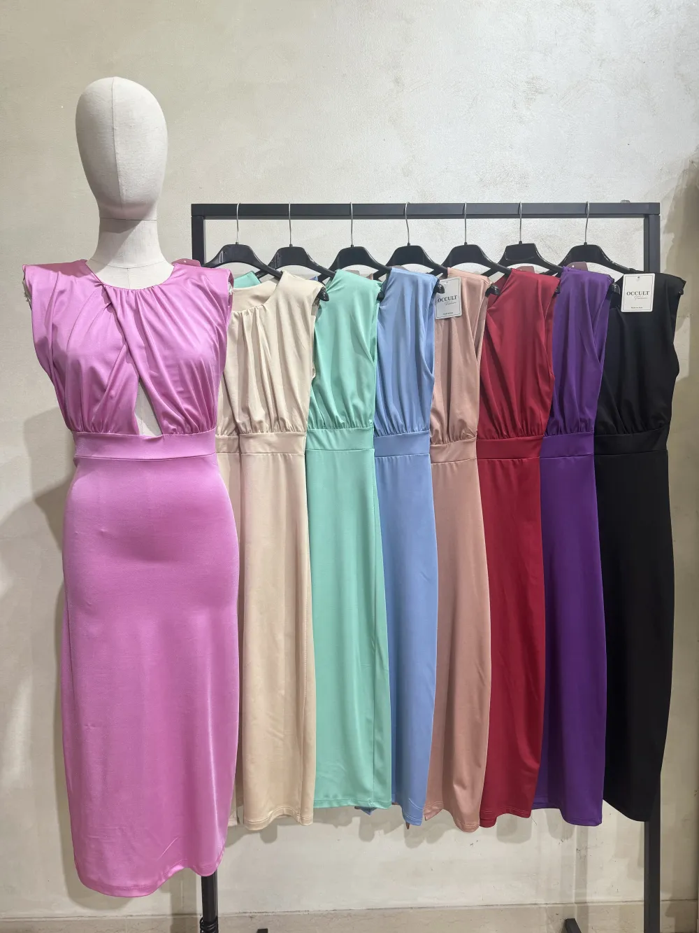 Elegant summer sleeveless women's dress (S/M/L ONE SIZE) ITALIAN FASHION IMPOC259525