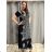 Women's Summer Icecool Sleeveless Long Dress (M/L-XL/2XL) AINUOSI ITALIAN FASHION IMB23H01 M / L black