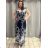 Šaty košilové dlouhý rukáv dámské (S/M ONE SIZE) ITALSKÁ MODA IMB239903 M / L dark blue