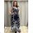 Šaty košilové dlouhý rukáv dámské (S/M ONE SIZE) ITALSKÁ MODA IMB239903 M / L dark blue
