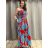 Long Jumpsuit with Pendant 3/4 Long Sleeve Women's Plus Size (50-58) ITALIAN FASHION IMWEC24016
