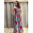 Long Jumpsuit with Pendant 3/4 Long Sleeve Women's Plus Size (50-58) ITALIAN FASHION IMWEC24016 44/46/48 red