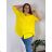 Women's Long Sleeve Hoodie Dress (S / M ONE SIZE) ITALIAN FASHION IMWA216095 50/52/54 žlutá