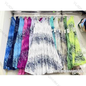Women's Long Chiffon Short Sleeve Dress (S/M ONE SIZE) ITALIAN FASHION IMWGM23456
