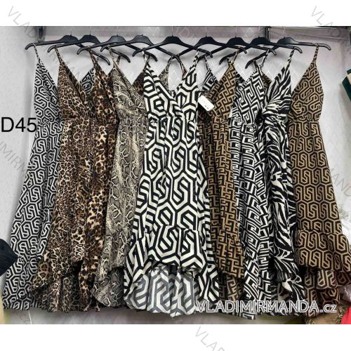 Women's short sleeve summer casual dress (S/M/L ONE SIZE) ITALIAN FASHION IMWGB25022